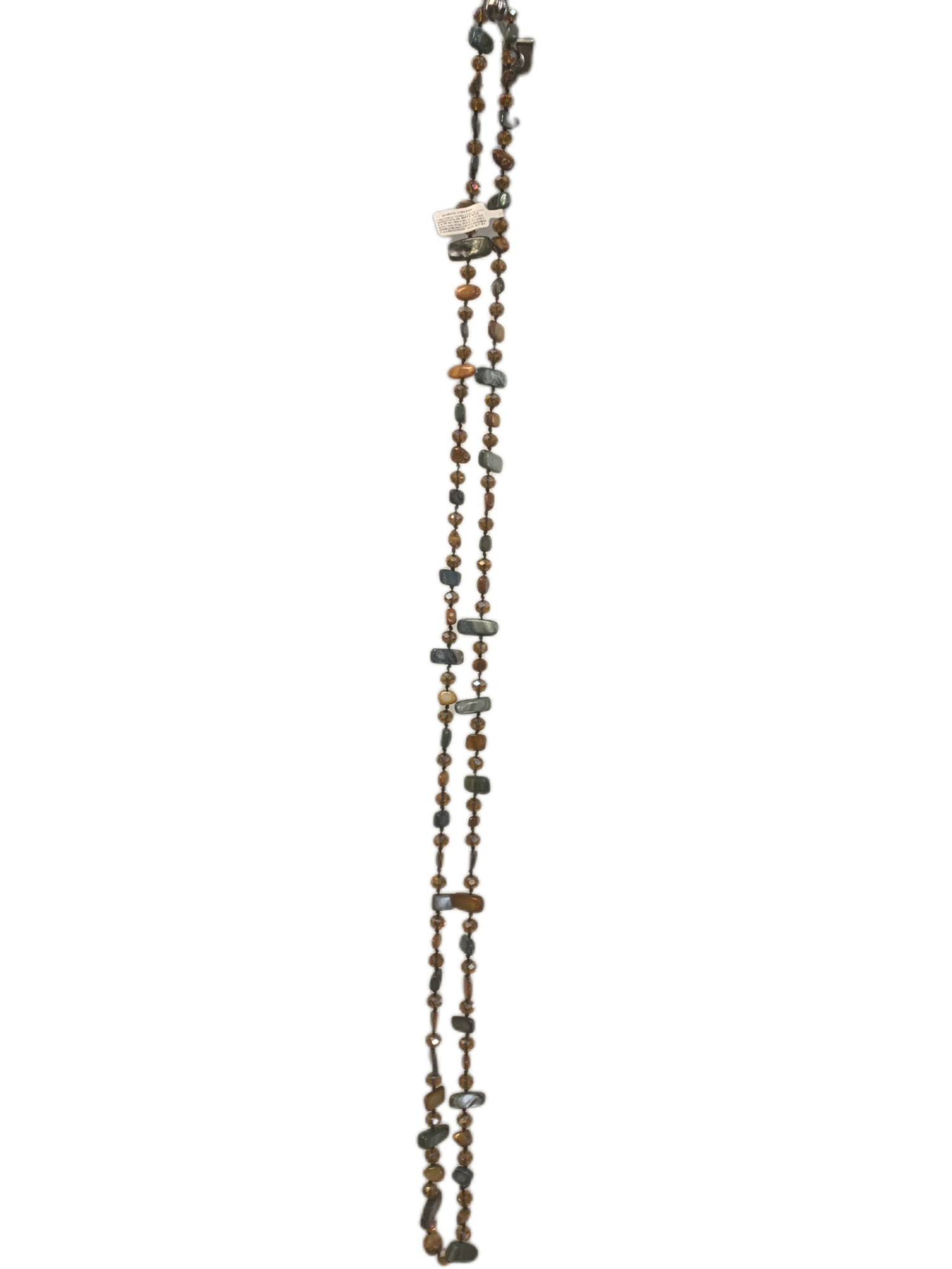 Collana lunga marrone e verde