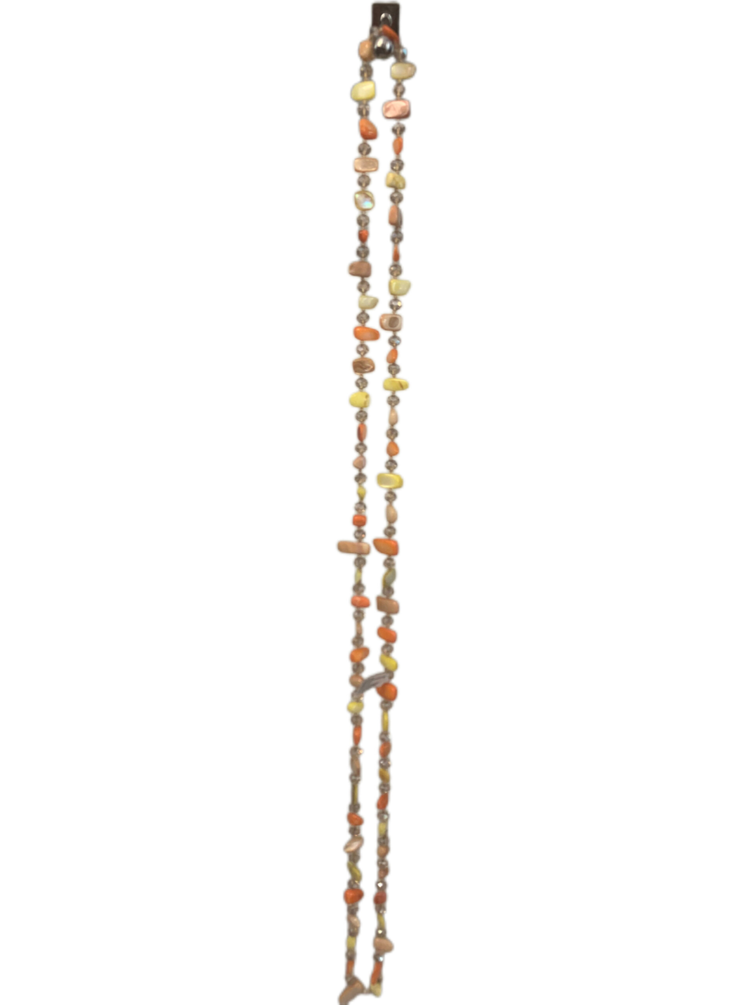 Collana lunga gialla e arancio