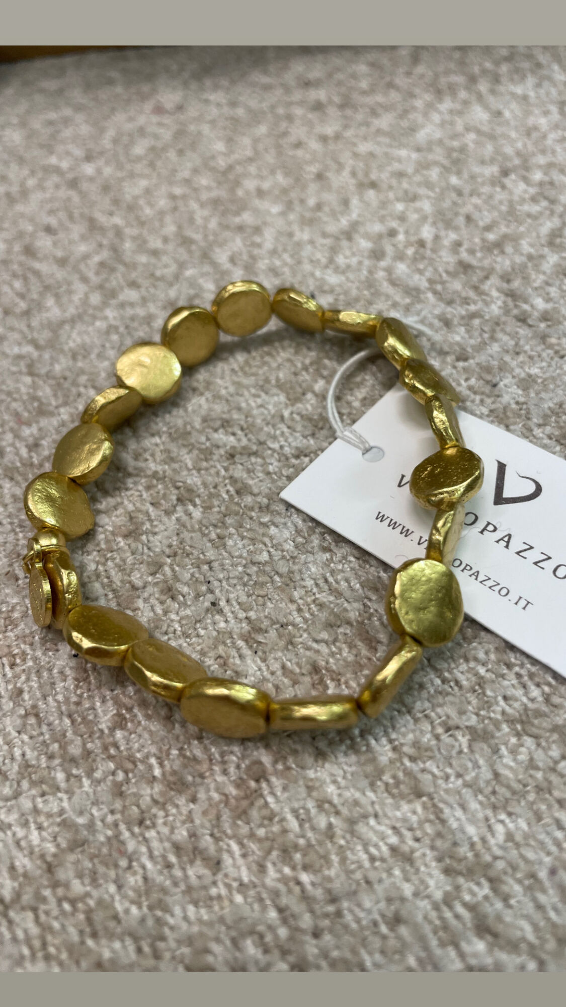 VESTOPAZZO BRACCIALE ELASTICO TONDI OTTONE - immagine 2