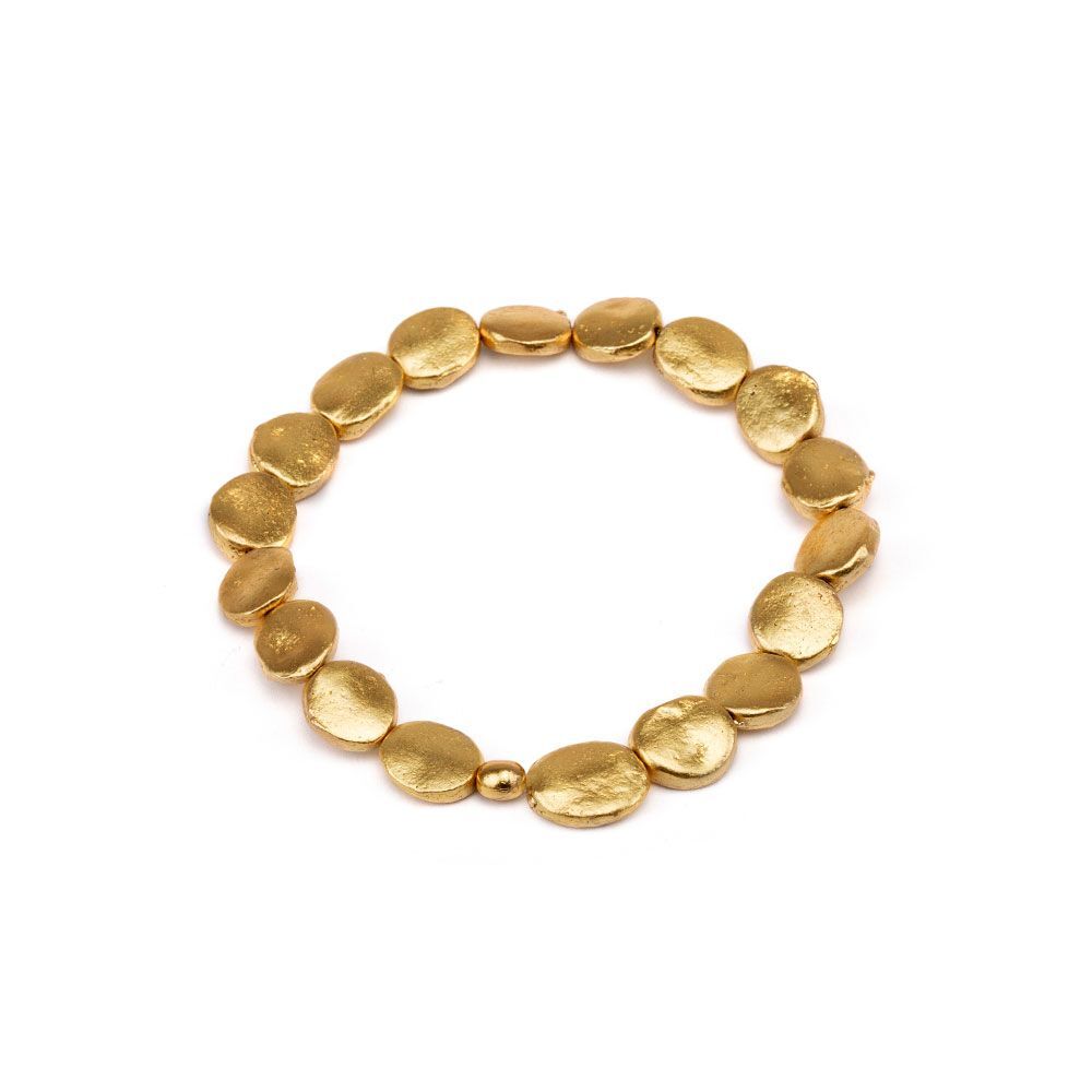 VESTOPAZZO BRACCIALE ELASTICO TONDI OTTONE