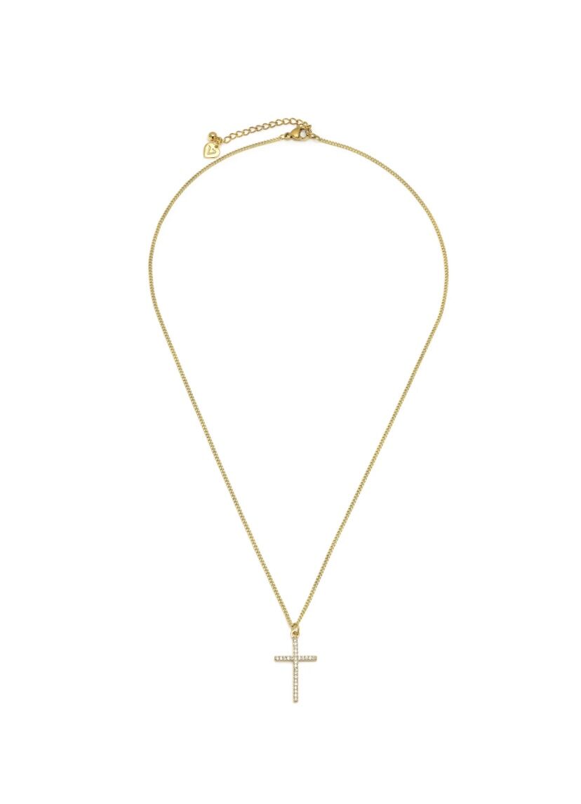 VESTOPAZZO COLLANA CROCE PAVE
