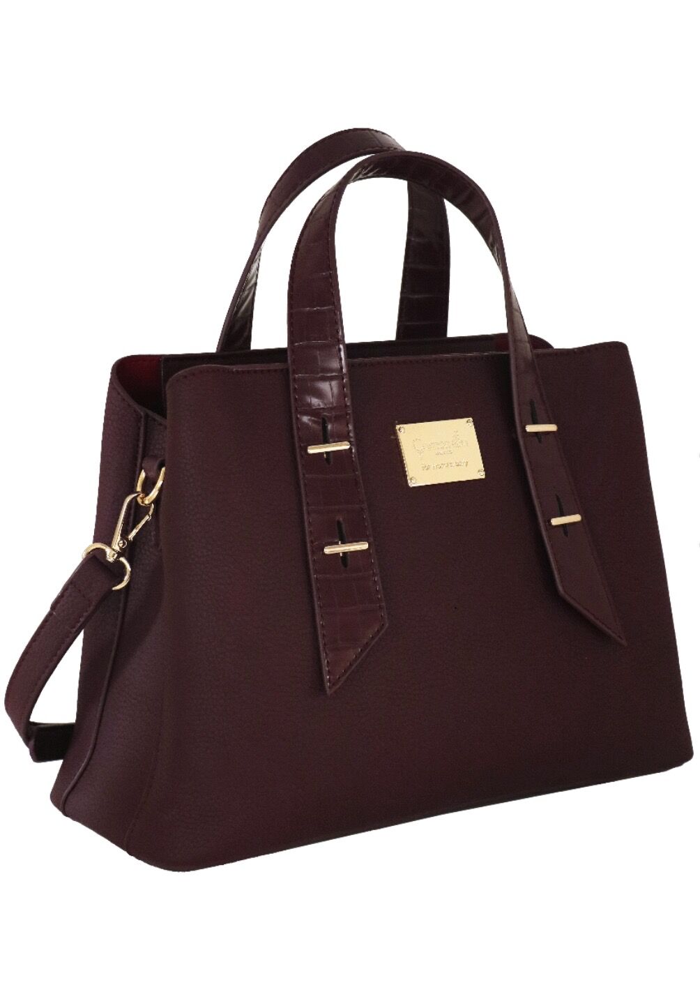 CAMOMILLA BORSA A MANO BURGUNDY