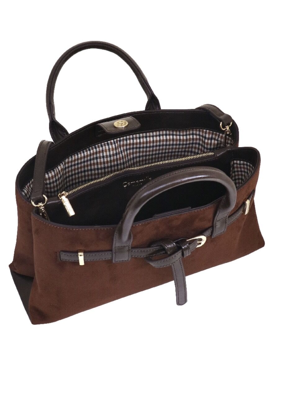 CAMOMILLA BORSA A MANO CIOCCOLATO - immagine 3