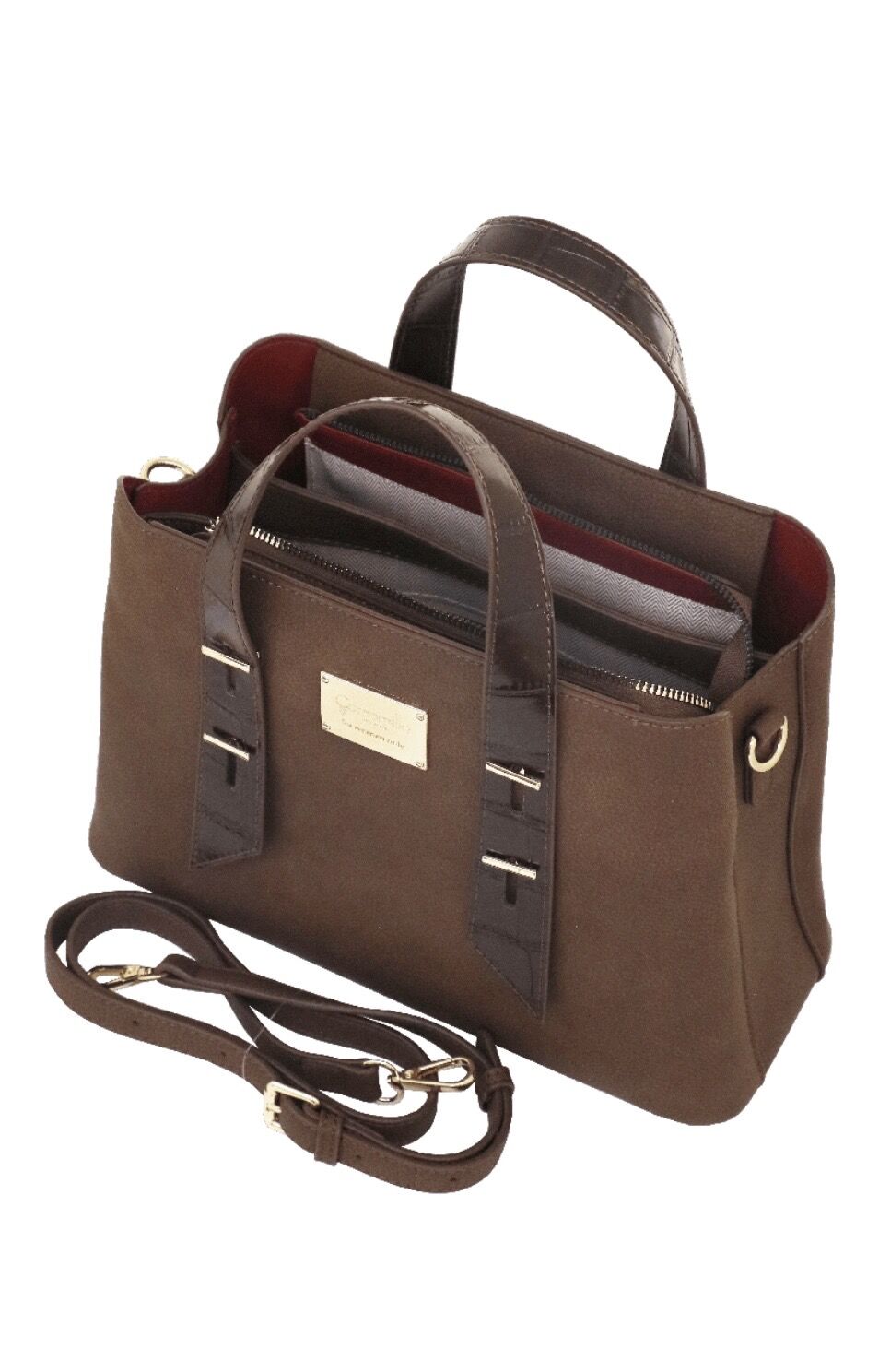 CAMOMILLA BORSA A MANO MARRONE - immagine 2