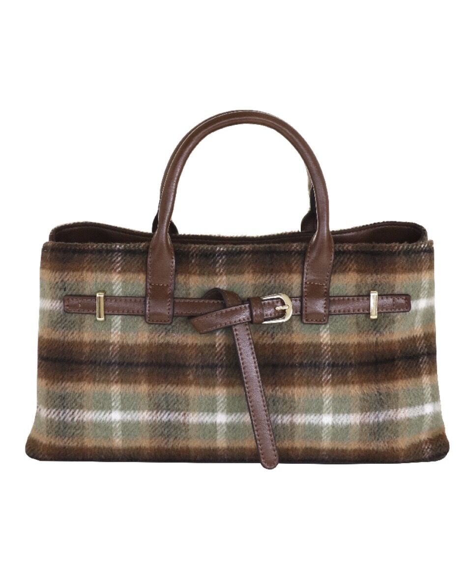 CAMOMILLA BORSA A MANO TARTAN - immagine 2